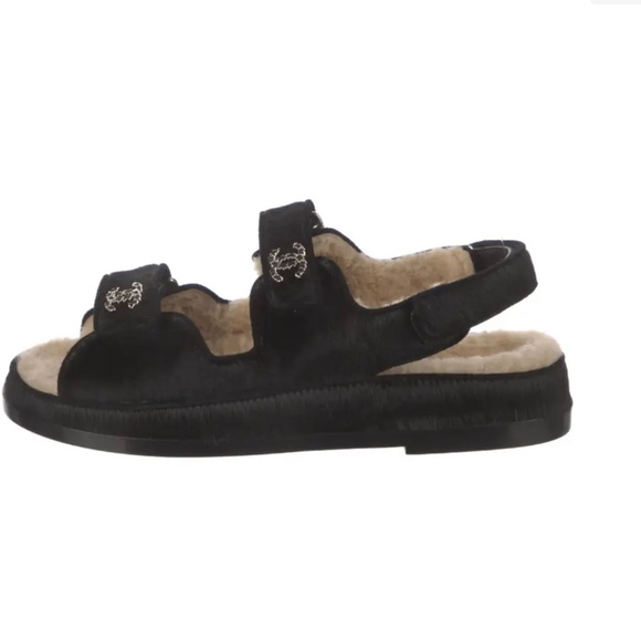 CHANEL Shoes - CHANEL PONYHAIR DAD SANDALS 35 Brand New Collectors Item!